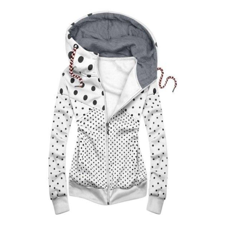 Damen Zip-Hoodie Casual Baumwolle Polyester-6
