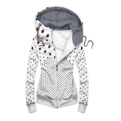 Damen Zip-Hoodie Casual Baumwolle Polyester-6