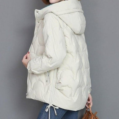 Damen Winterjacke Gesteppt Hüftlänge Polyester Baumwolle-2