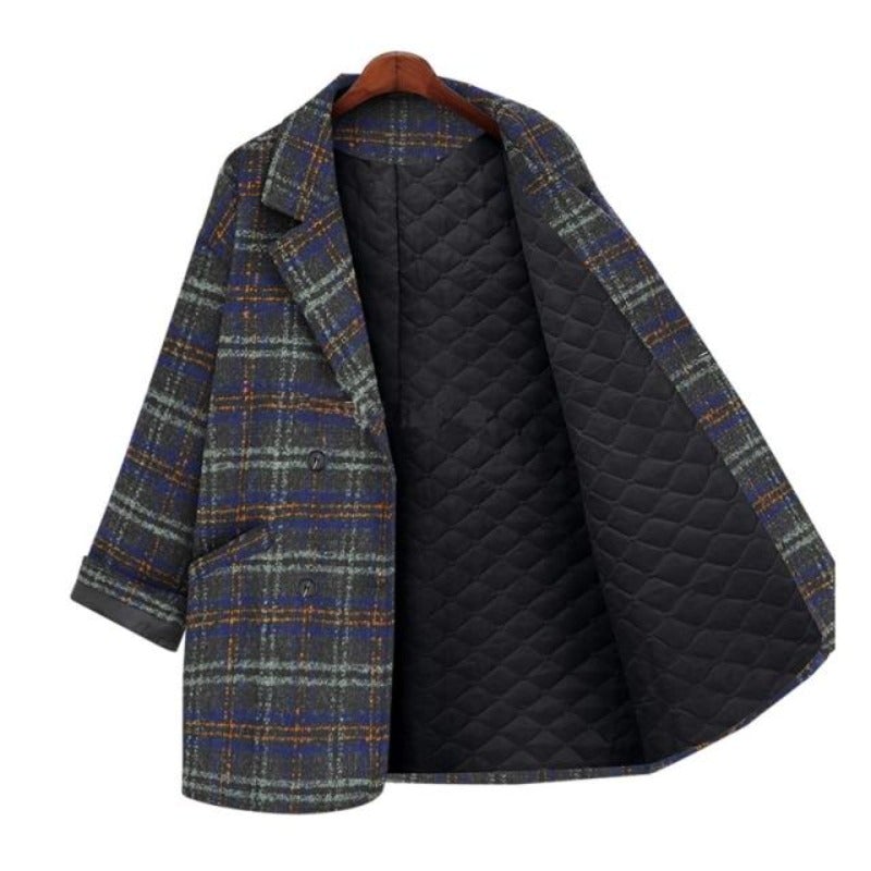 Damen-Mantel, kurz, klassische Baumwolle, Polyester-5