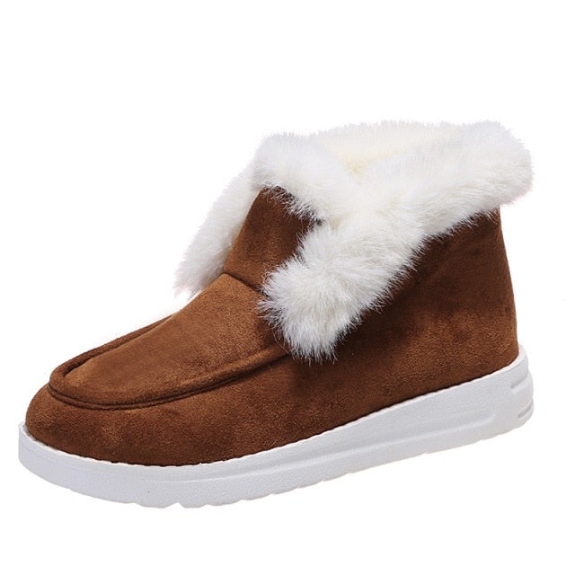 Winterstiefel Damen Öko-Leder Gefüttert Für Kalte Tage-6