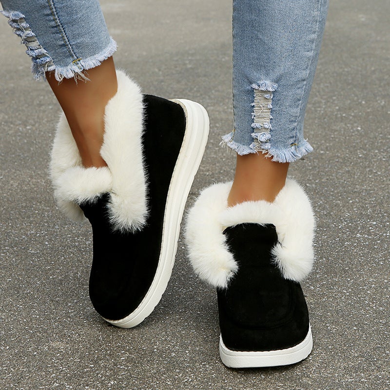 Winterstiefel Damen Öko-Leder Gefüttert Für Kalte Tage-5