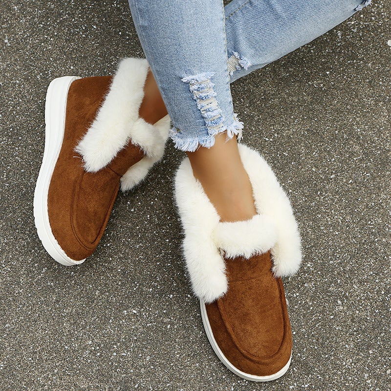 Winterstiefel Damen Öko-Leder Gefüttert Für Kalte Tage-2