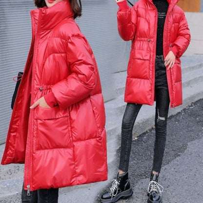 Damenjacke Designer Hoher Kragen Polyester für Damen-4