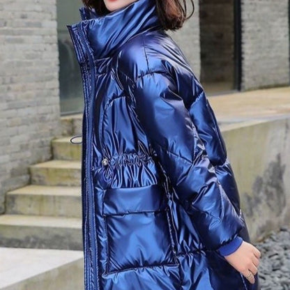Damenjacke Designer Hoher Kragen Polyester für Damen-5