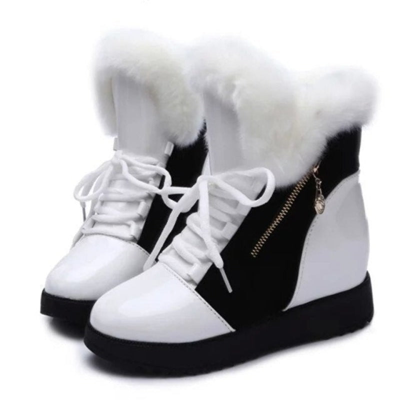 Variant image for Damen-Sneakers, Plateau, Synthetikleder, mit Pelzkragen-7