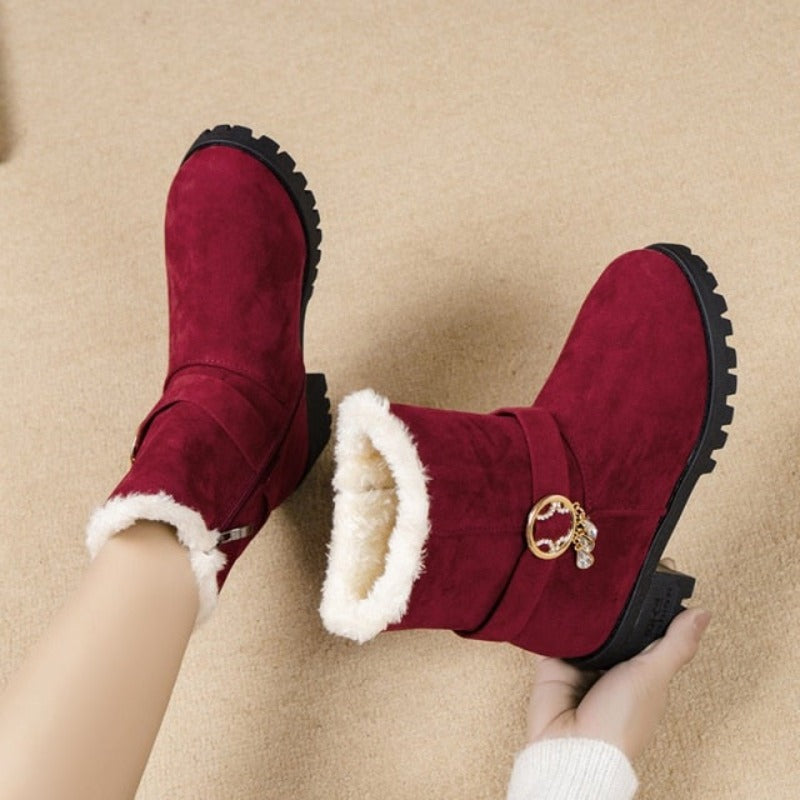 Damen-Stiefel, hoher Absatz, Reißverschluss, Eco, Leder-5
