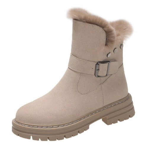 Damen Winter-Knöchelschuhe Eco-Leder mit kuscheligem Innenfutter-1