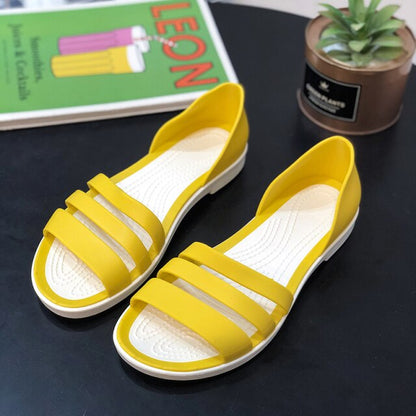 Damen-Sandalen, minimalistisches Design, strapazierfähige synthetische Materialien-2
