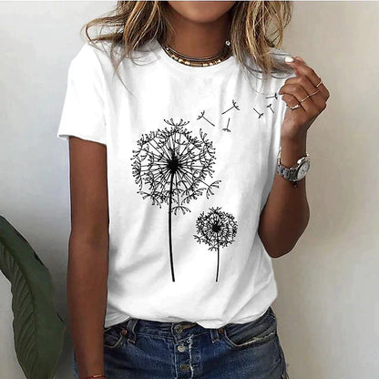 Damen-T-Shirt, runder Halsausschnitt, elegantes hochwertiges Material-2