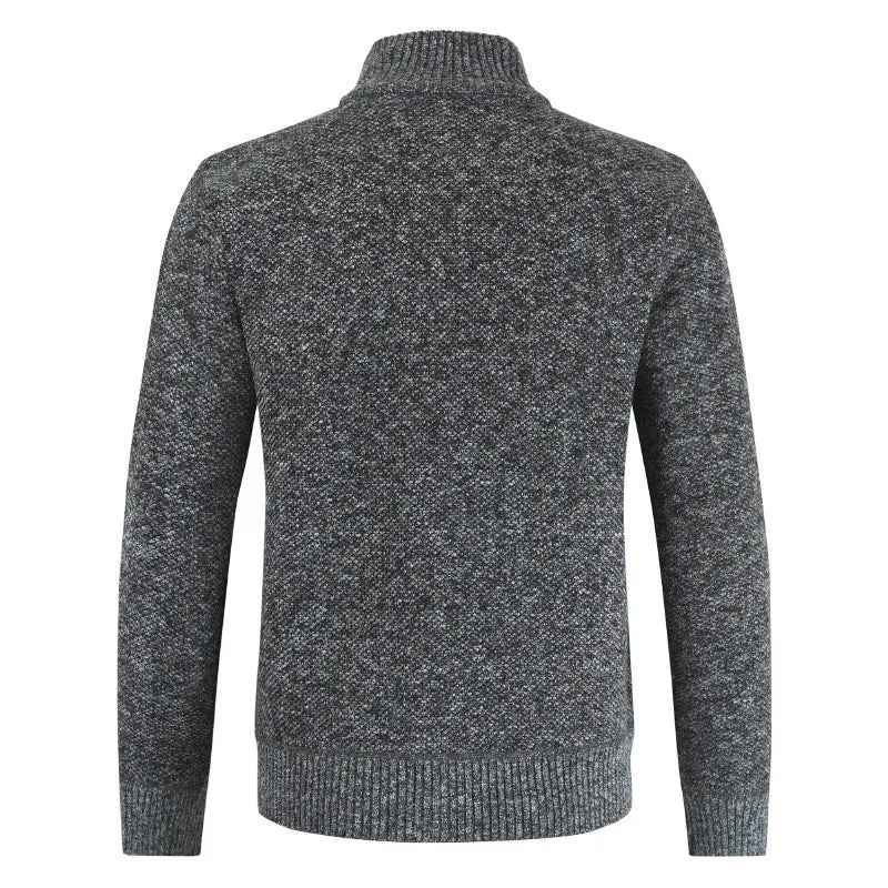 Damen-Strickjacke, Reißverschluss, mit Caro-Musterfutter, Acrylmischung-2