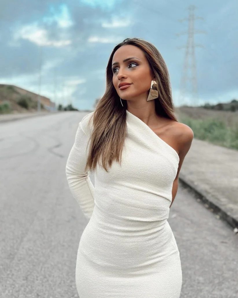 Damen-A-Linien-Kleid, strukturiertes Material 6