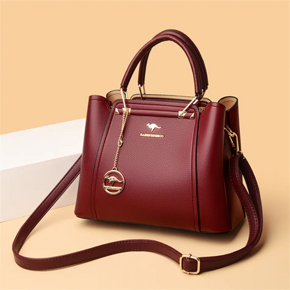 Damen-Handtasche, trendiges PU-Leder, Schulterriemen, elegantes Design-1