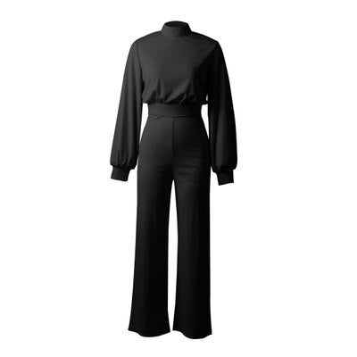 Damen-Jumpsuit Halbkragen Acrylfaser Elegantes und vielseitiges Design-6