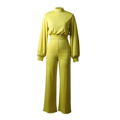 Damen-Jumpsuit Halbkragen Acrylfaser Elegantes und vielseitiges Design-4