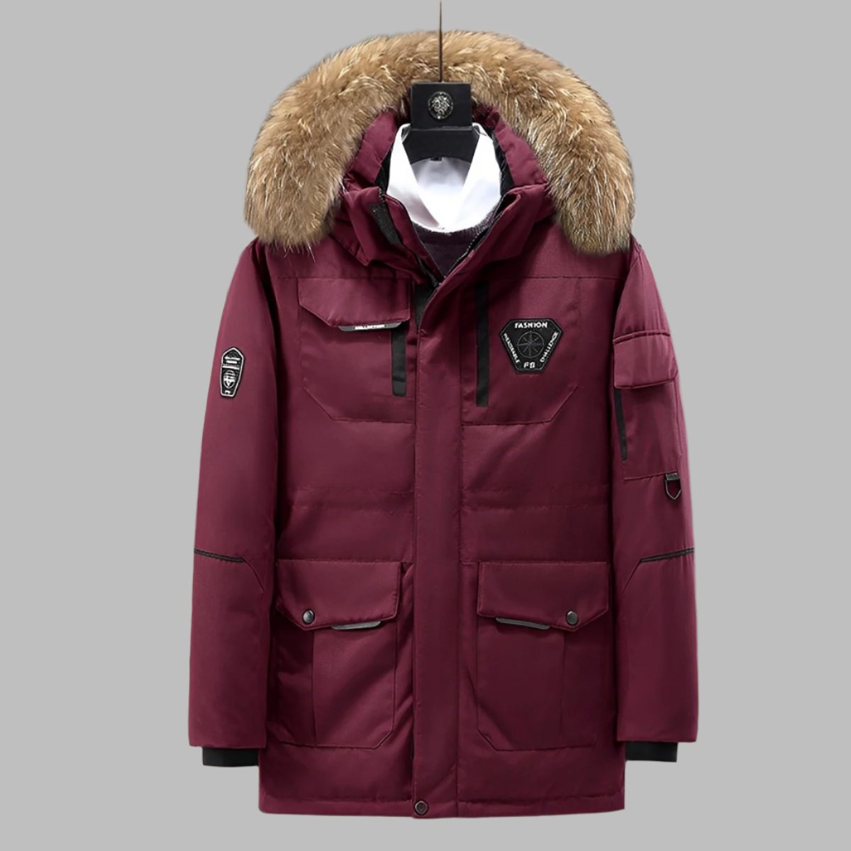 Variant image for Herren-Parka, Kapuzenjacke, wasserbeständig, Polyester, funktionelles Design-7