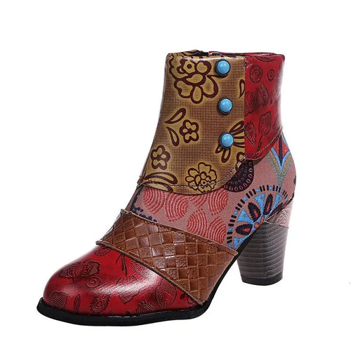 Damen-Stiefel, wasserabweisendes Retro Design, mit Reißverschluss-1