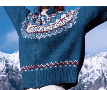 Damen-Cardigan, Pullover, Wollmischung, skandinavisches Muster 1