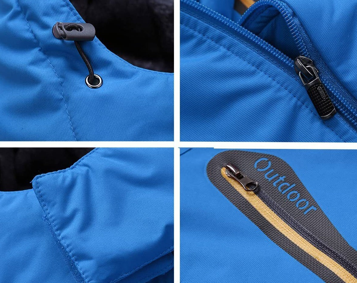 Herren-Winterjacke, wasserfest, modernes Design, Polyester-3