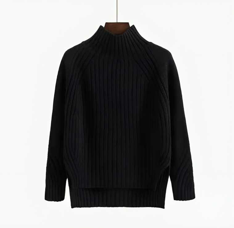 Damen-Strickpullover, Rollkragen, weiches Acryl-4