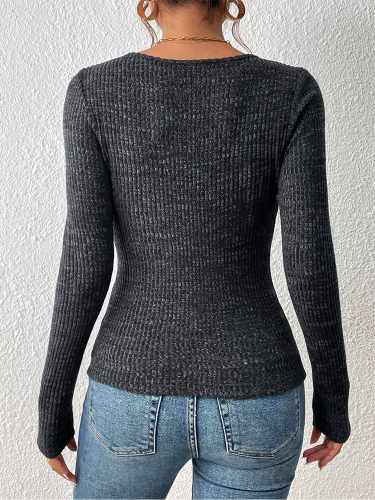 Damen-Pullover, klassisch, gestrickt, eng, Herbstmaterial-2