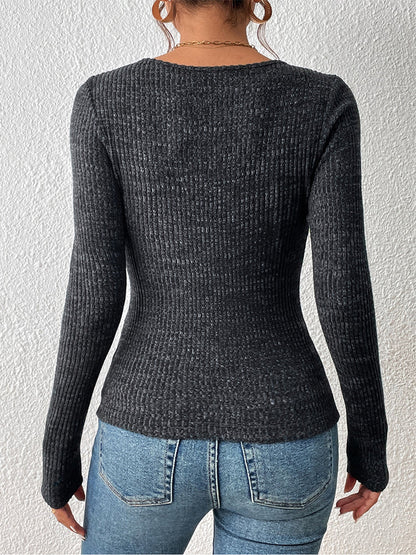 Damen-Pullover, klassisch, gestrickt, eng, Herbstmaterial-2