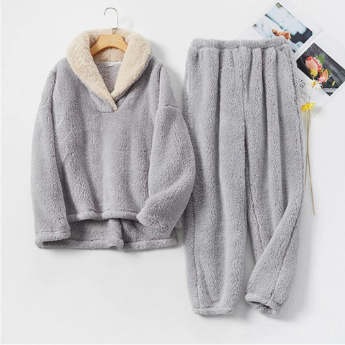 Damen-Pyjama-Set, weicher atmungsaktiver Stoff-5