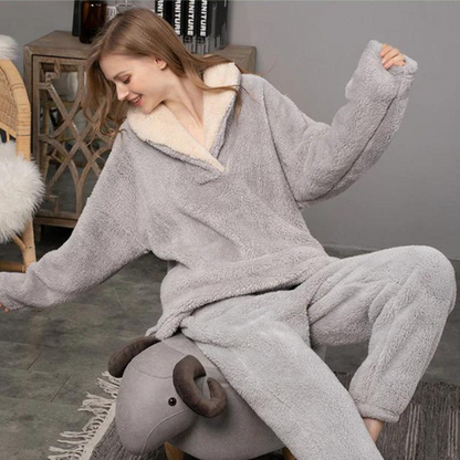 Damen-Pyjama-Set, weicher atmungsaktiver Stoff-6