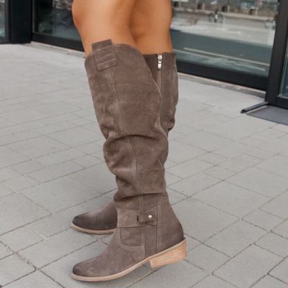 Damen-Stiefel, mittelhoch Absatz, Gummi, elegantes Design 10