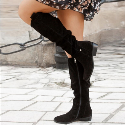 Damen-Stiefel, mittelhoch Absatz, Gummi, elegantes Design 9