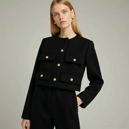Damen-Blazer, cropped, modern, Polyester-6