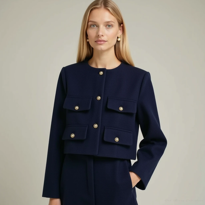 Damen-Blazer, cropped, modern, Polyester-3