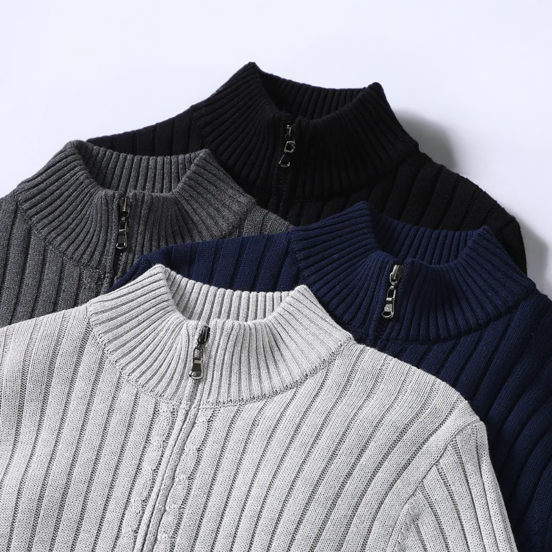 Herren-Rollkragenpullover, Pullover, atmungsaktiv, klassischer Stil-4