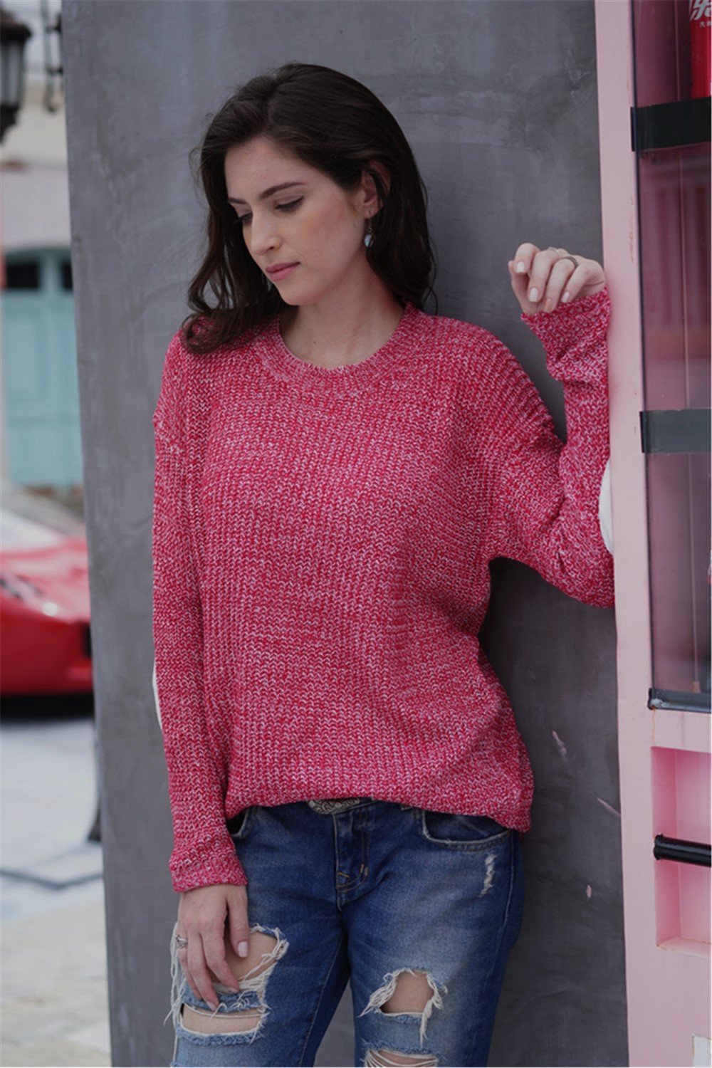 Damen-Strickpullover, lässig, weiches Acryl-4