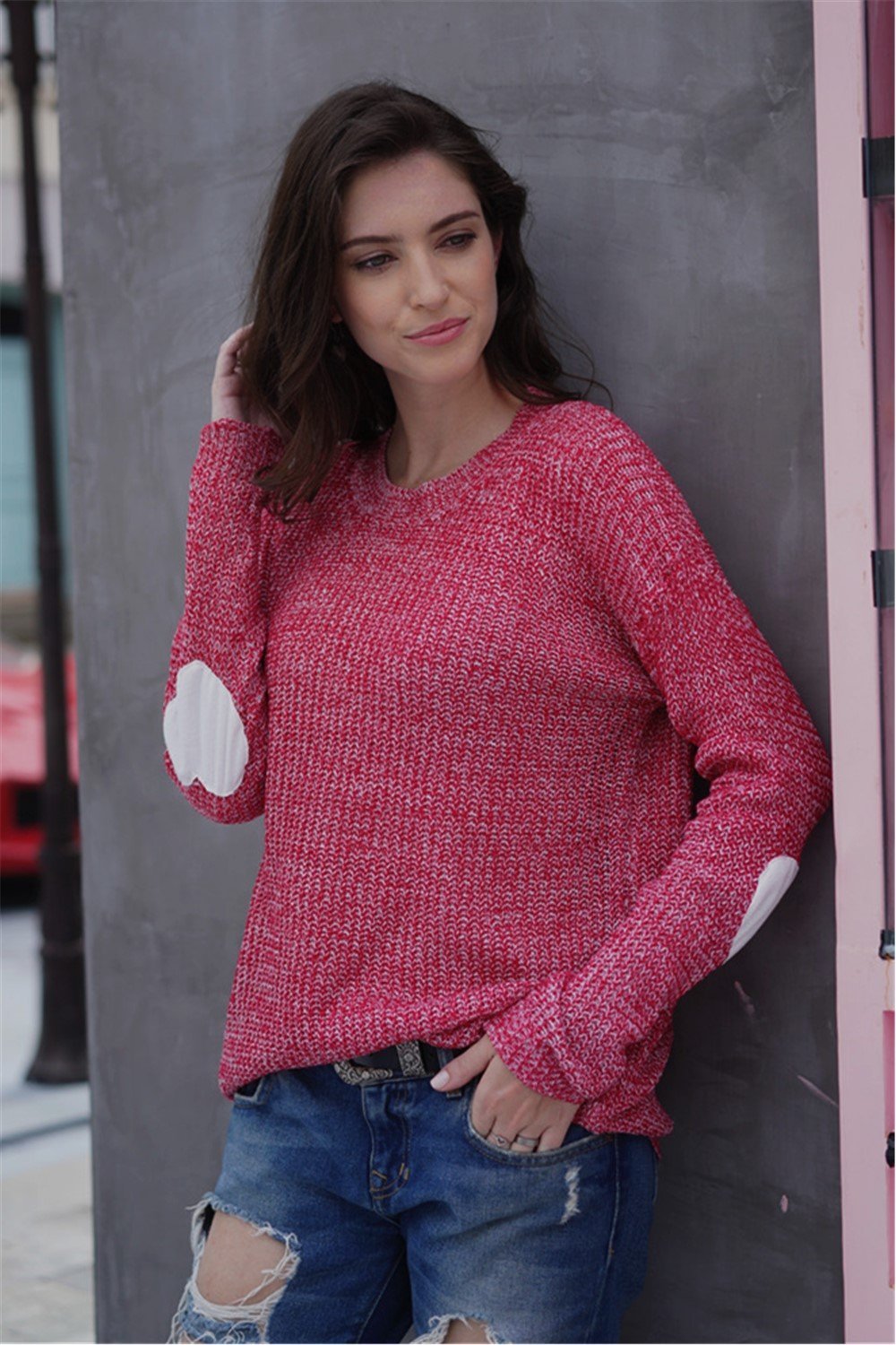 Damen-Strickpullover, lässig, weiches Acryl-2
