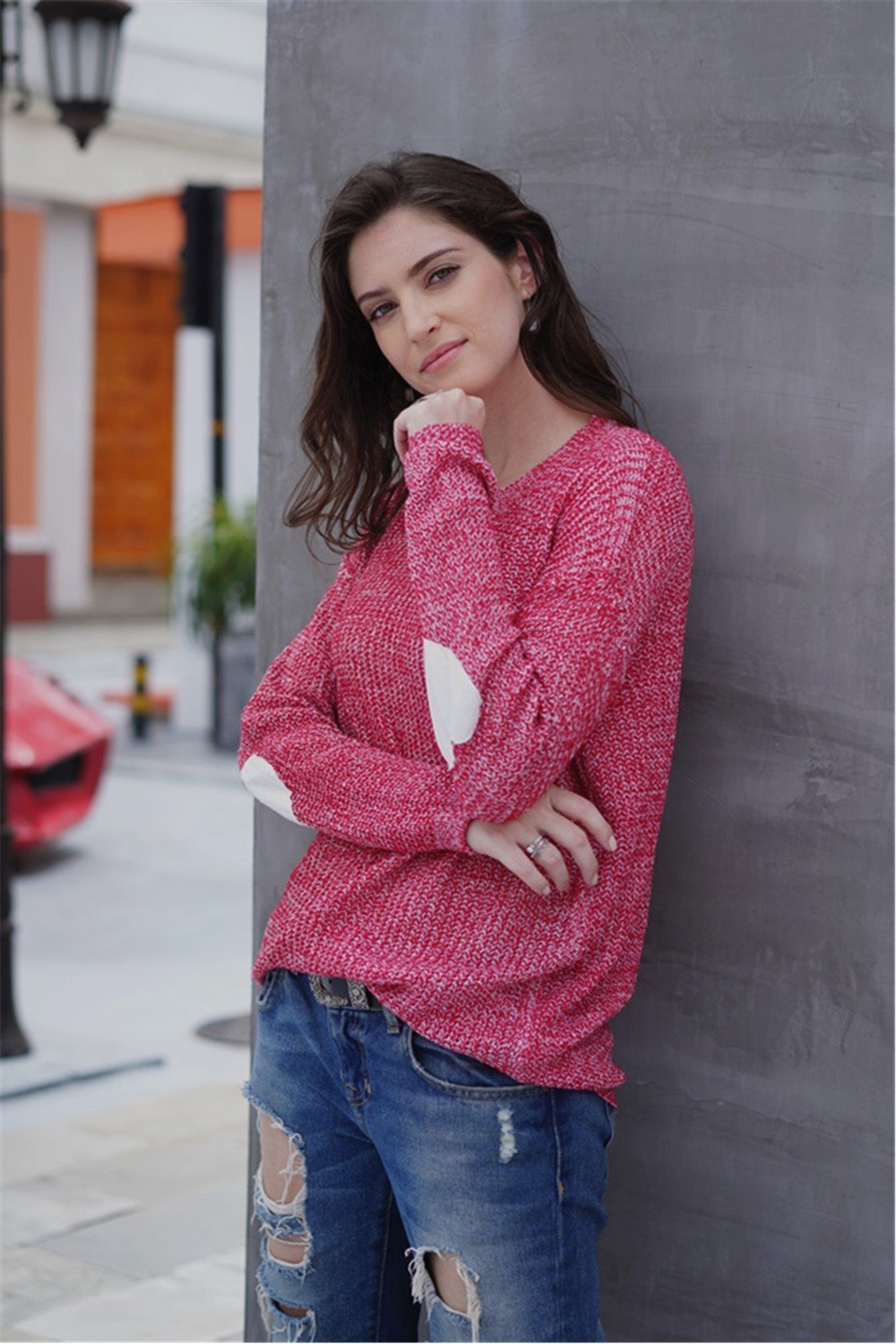 Damen-Strickpullover, lässig, weiches Acryl-5