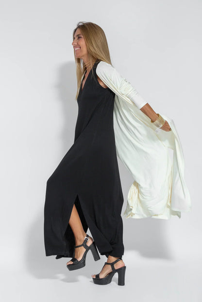 Variant image for Maxikleid Damen mit Abnehmbar Weste aus Weiche Baumwolle-26
