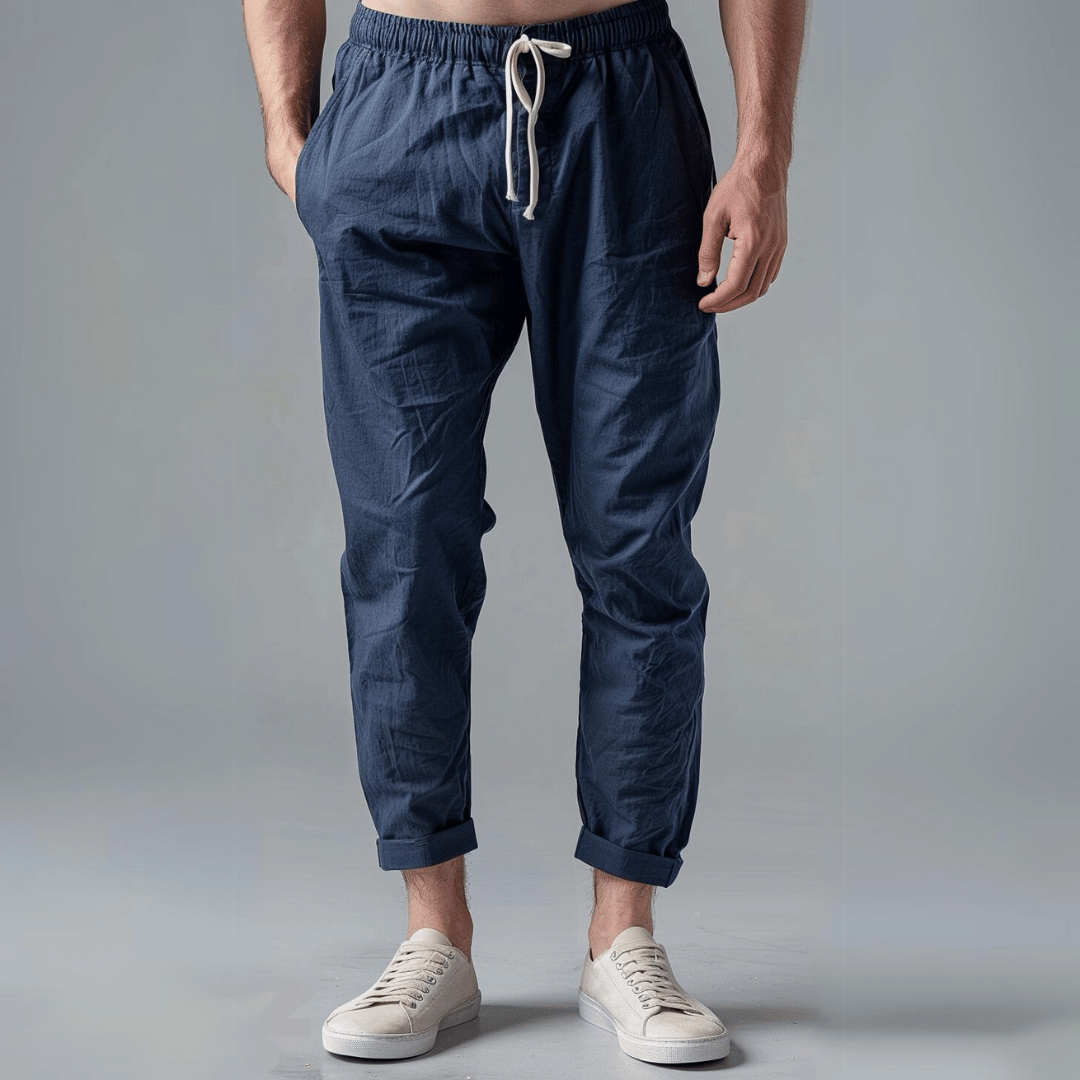 Variant image for Herren-Leinenhose, leicht, mit lockere Passform, aus hellem Leinen-1