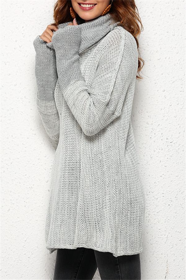Damen-Rollkragenpullover, lässiges Polyester, elastische Passform-5