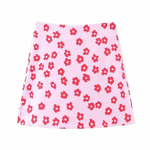 Damen-Blumenrock, knielang, Bleistift-Schnitt, weiches Material-1
