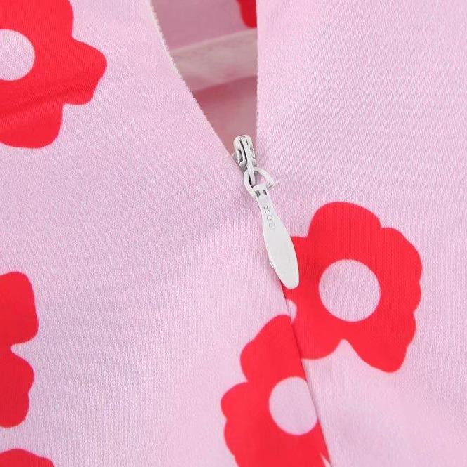 Damen-Blumenrock, knielang, Bleistift-Schnitt, weiches Material-4
