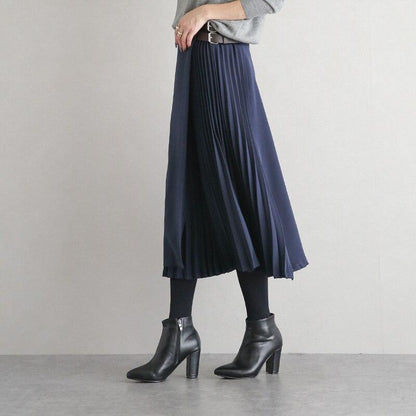 Damen Faltenrock mit elastischem Bund Polyester 9