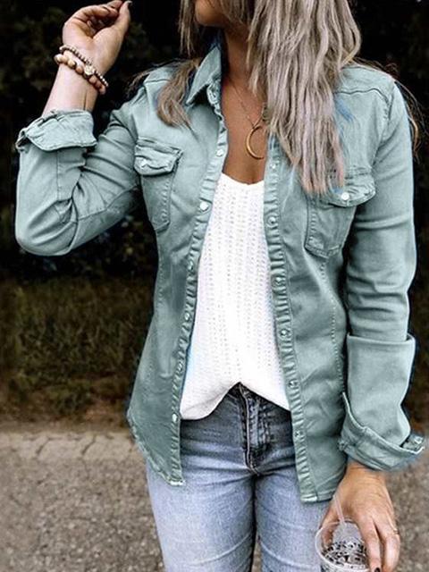 Damen-Casual-Utility-Shacket aus leichter Baumwolle mit praktischen Taschen – entspannte Passform für alle Jahreszeiten 6