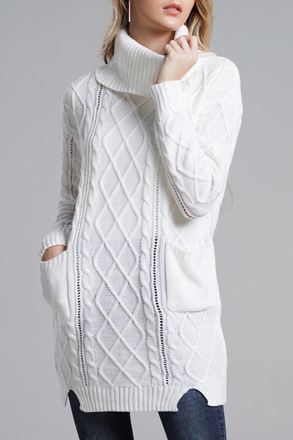 Damen-Strickpullover, mit Rollkragen aus Acryl-5