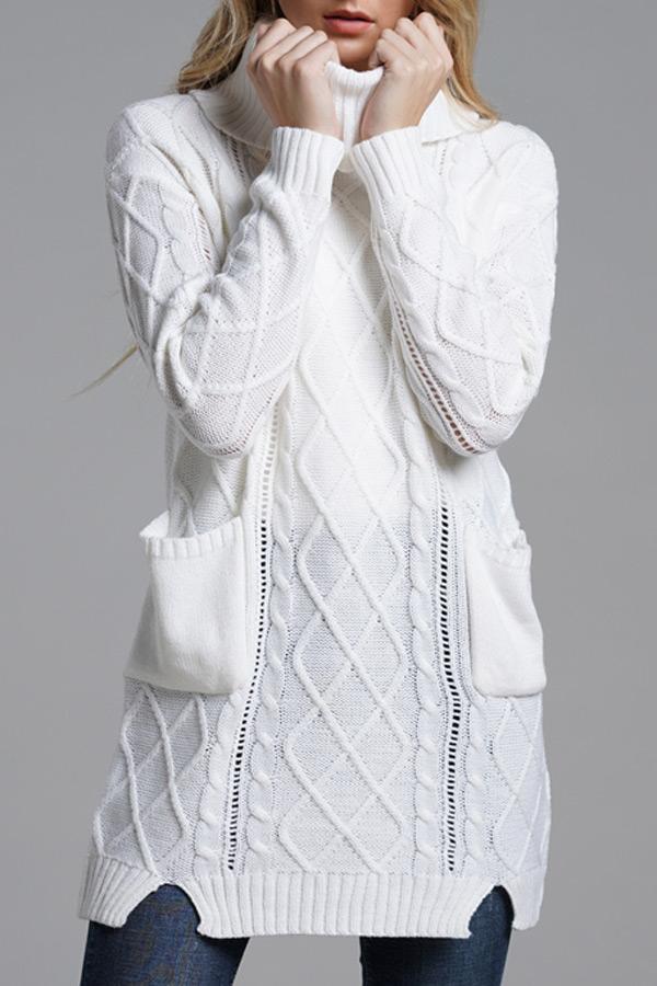 Damen-Strickpullover, mit Rollkragen aus Acryl-4