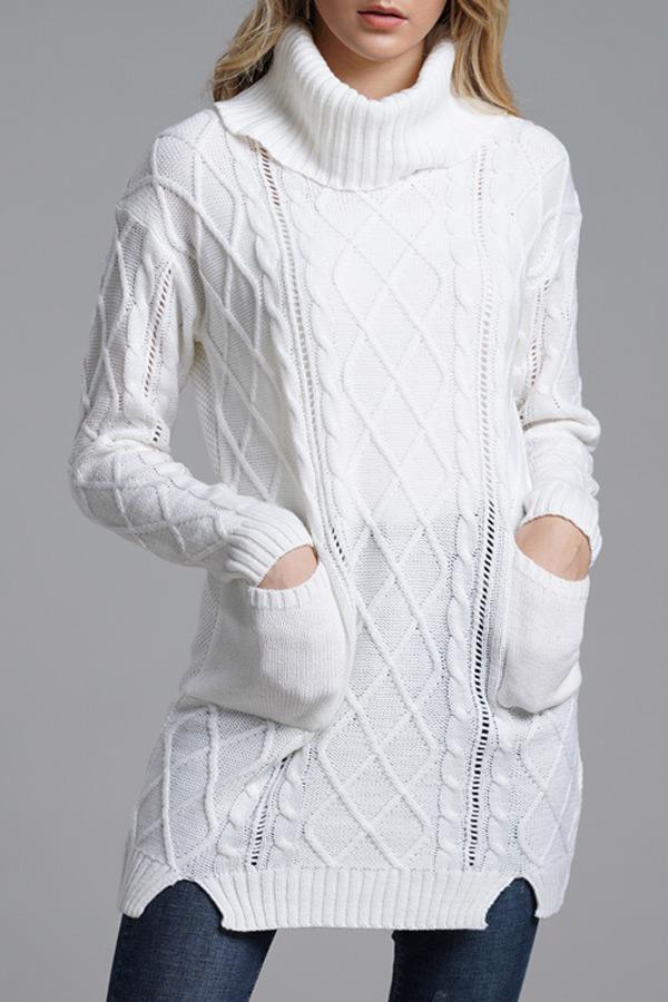 Damen-Strickpullover, mit Rollkragen aus Acryl-3