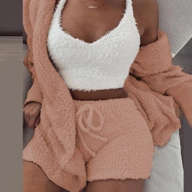 Damen-Strickoutfit aus weicher Acrylmischung – Zweiteiliger Pullover und Hose für warmen und bequemen Stil 3