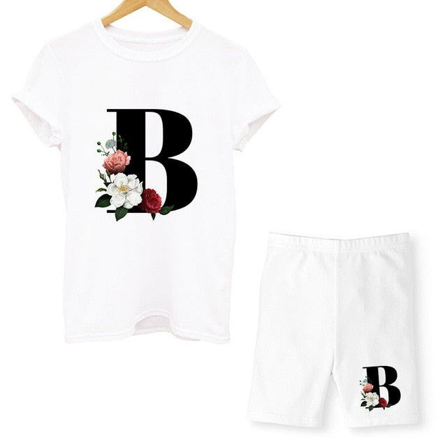 Damen-T-Shirt, Blumenmuster, Nylon, Polyester, kurzärmelig 8