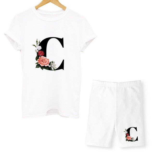 Damen-T-Shirt, Blumenmuster, Nylon, Polyester, kurzärmelig 9