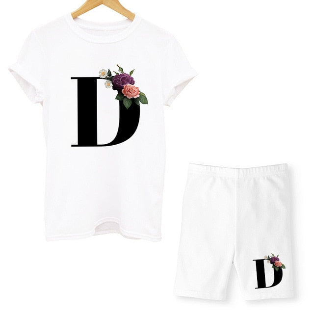 Damen-T-Shirt, Blumenmuster, Nylon, Polyester, kurzärmelig 10